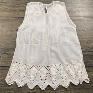 Ulla Johnson Eyelet Sleeveless Top White